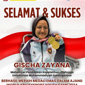 Mahasiswi PKO UMUKA Raih Medali Emas di World Abilitysport Youth Games 2024
